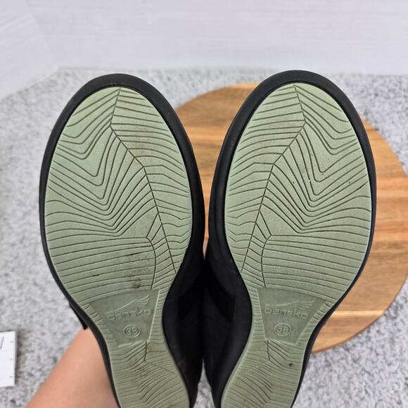 Dansko Kendra Black Milled Nubuck Mary Jane Wedge Comfort Walking Shoe Womens 38 - Picture 13 of 16